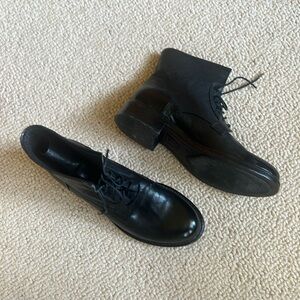 Combat style lace up boots, made in Italy, black size 40